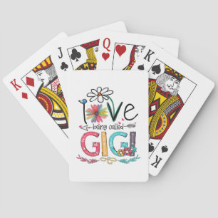 Mother I Love Being Called Gigi Sunflower Birthday Playing Cards