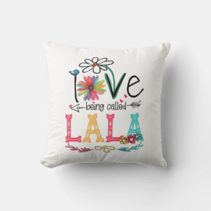 Mother I Love Being Called Lala Sunflower Birthday Throw Pillow