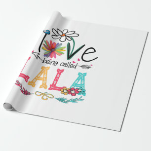 Mother I Love Being Called Lala Sunflower Birthday Wrapping Paper