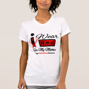 Mother  -  I Wear Red Ribbon Heart Disease T-Shirt