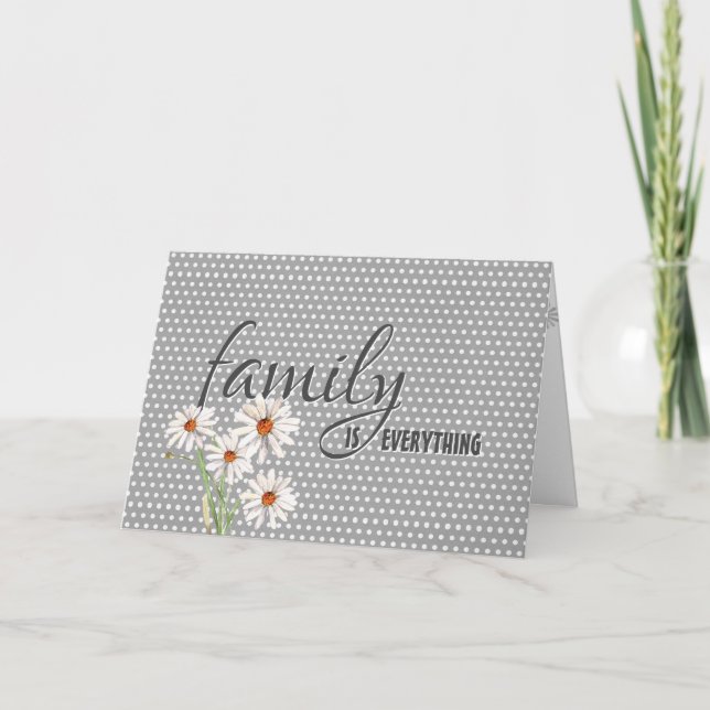 Mother-in-law Birthday Daisies On Polka Dots Card (Front)