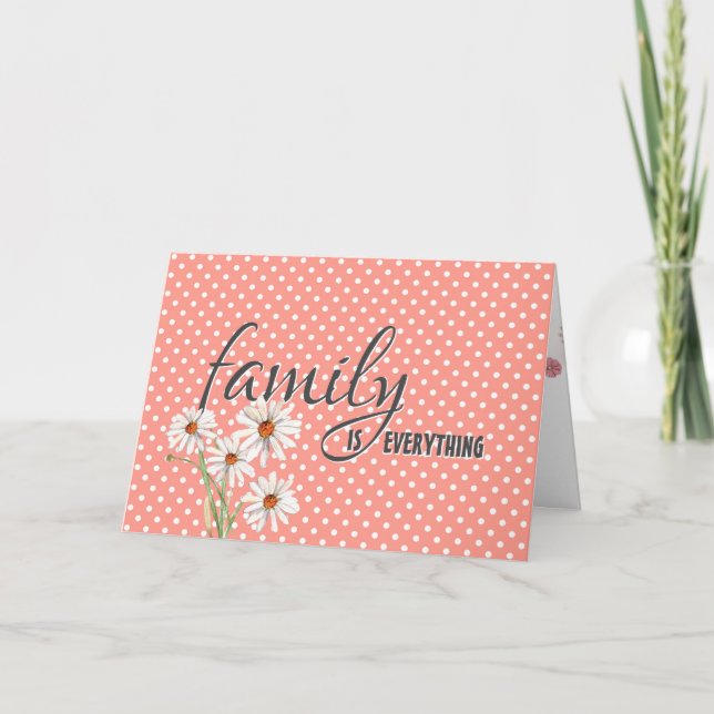 Mother-in-law Birthday Daisies On Polka Dots Card (Front)