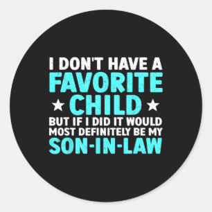 Mother In Law From Son In Law For Mom Women Mother Classic Round Sticker
