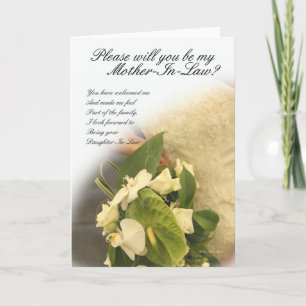 Mother in law greeting card, will you be my mother card