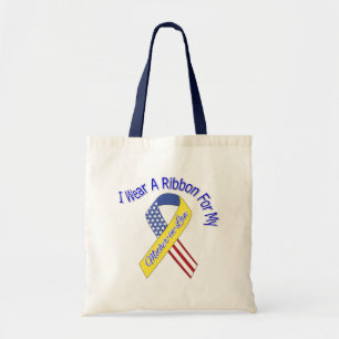 Mother-in-Law - I Wear A Ribbon Military Patriotic Tote Bag