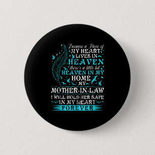Mother-in-law In Memory Remembrance Guardian Angel 2 Inch Round Button
