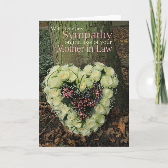 Mother in Law  loss Rose sympathy Card (Front)