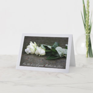 Mother in Law  loss Rose sympathy Card