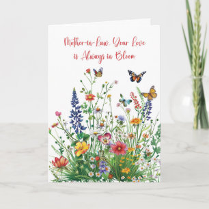 Mother-in-Law Mother's Day Wildflower Card