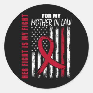 Mother In Law Multiple Myeloma Awareness American  Classic Round Sticker