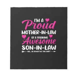 Mother In Law Of Awesome Son In Law Notepad