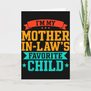 Mother in law's favourite child funny parent menMo Card