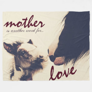 Mother is Another Word for Love Horse Fleece Blanket