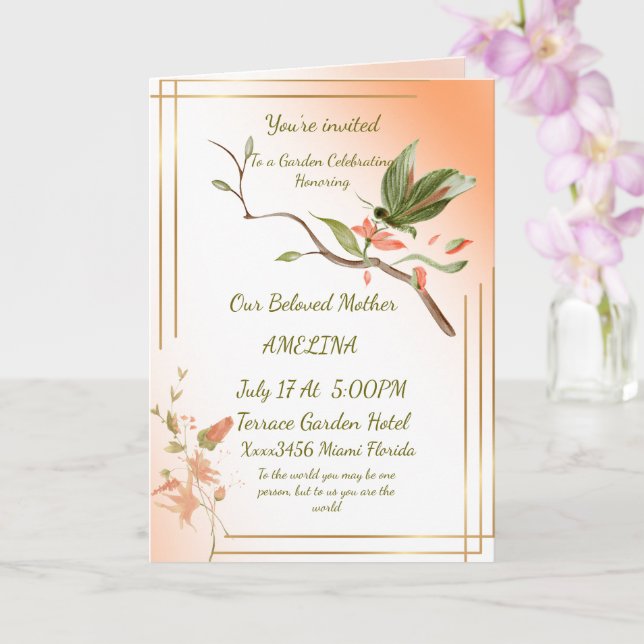 Mother is the world  card (Orchid)