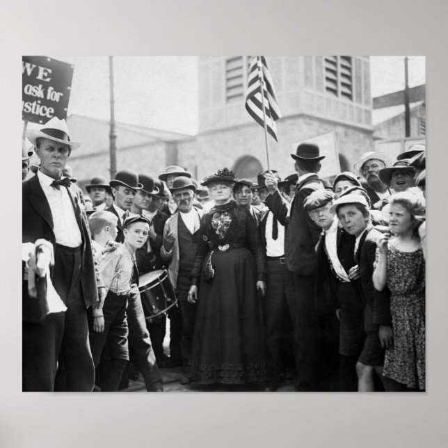 Mother Jones With Striking Workers - 1903 Poster (Front)
