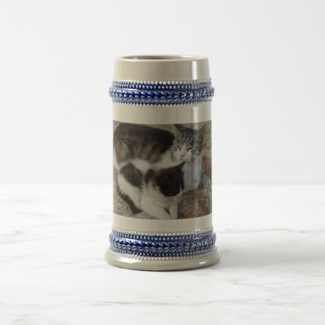Mother & Kid Grey /Blue 22 oz Stein (Center)