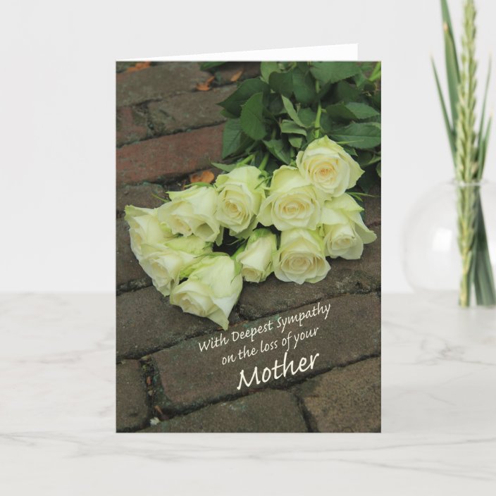 Mother loss Rose sympathy Card | Zazzle.ca