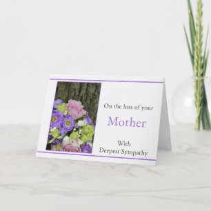 Mother loss Rose sympathy Card