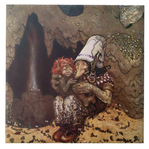 “Mother Love” by John Bauer Tile
