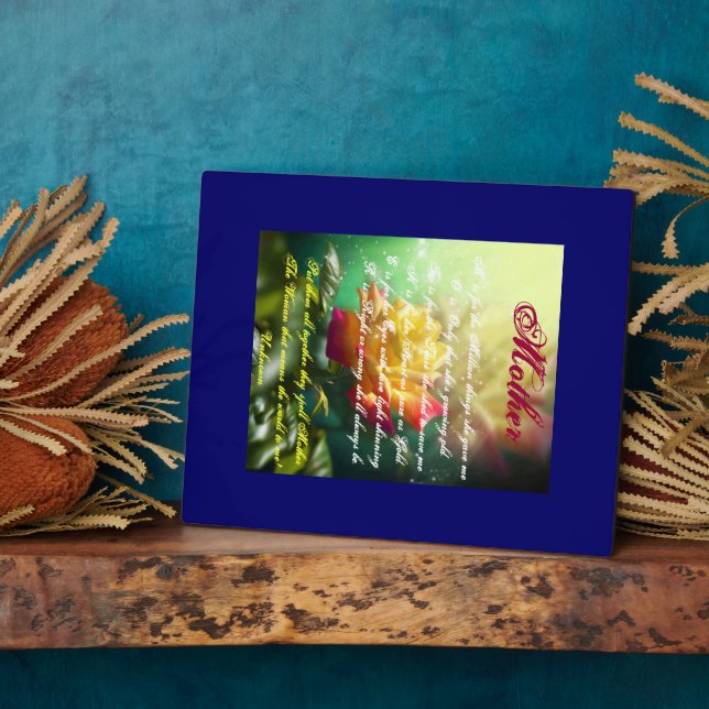 Mother M is for Million things she gave me  Plaque (Side)