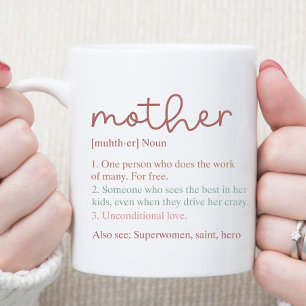 Mother, Mama, Mum, Mom Definition Mug
