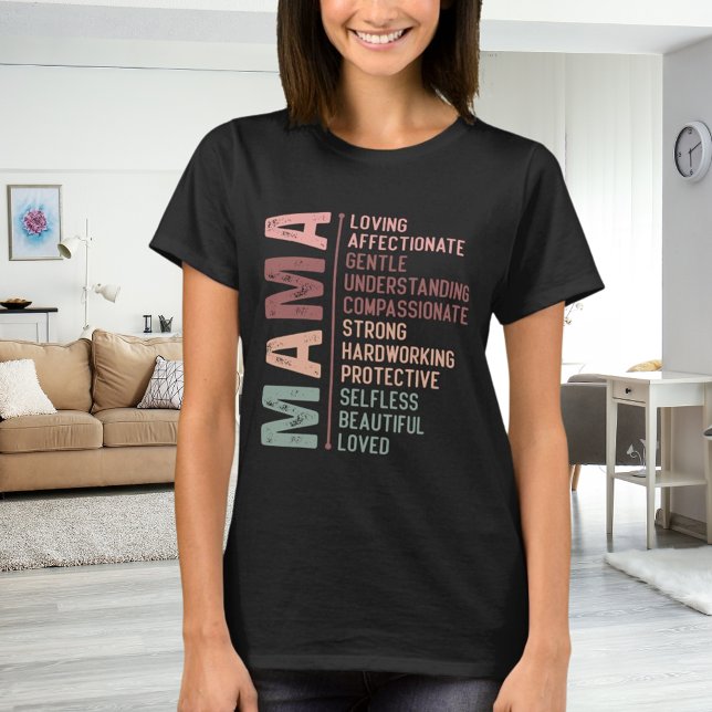 Mother mama word art love black T-Shirt (Creator Uploaded)
