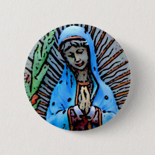 Mother Mary 2 Inch Round Button
