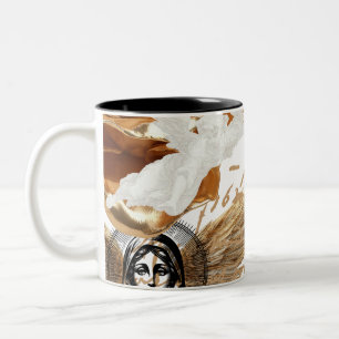 Mother Mary Angel Themed Peaceful And Luxurious  Two-Tone Coffee Mug