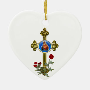 Mother MAry Ceramic Ornament