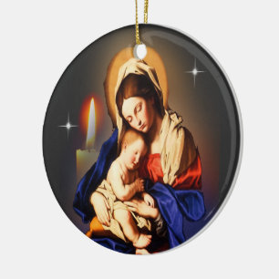 Mother Mary Ceramic Ornament