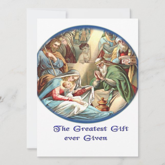 Mother Mary Christmas Holiday Card (Front)