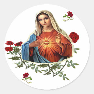 Mother MAry Classic Round Sticker
