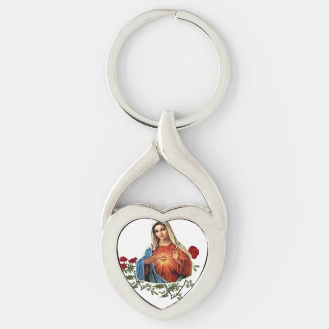 Mother Mary designs Keychain (Front)