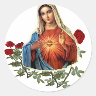 Mother Mary Gift Items Classic Round Sticker