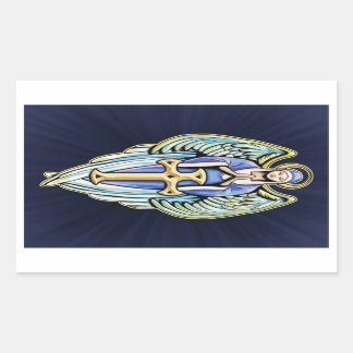 Mother Mary Guardian Angel Cross Design Sticker