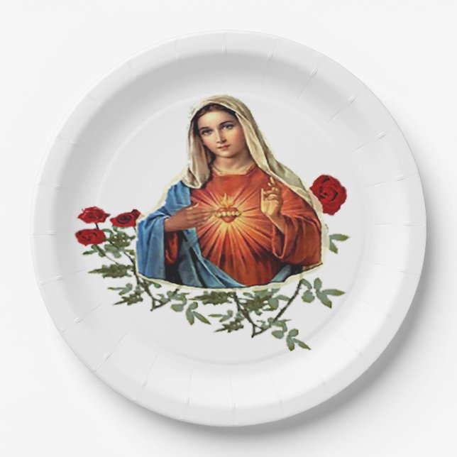 Mother MAry Paper Plate (Front)