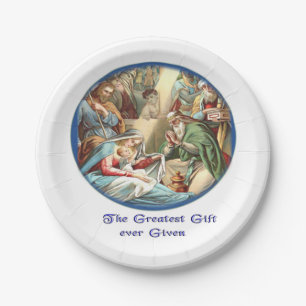 Mother Mary Paper Plate