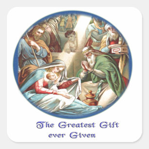 Mother Mary Square Sticker