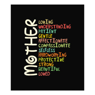 Mother Meaning Shirt I Love Mom Mothers Day Photo Print