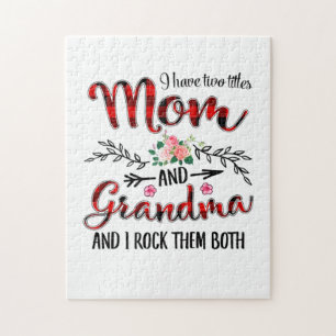 Mother Mom And Grandma Birthday Jigsaw Puzzle
