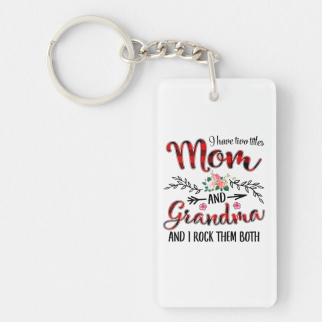 Mother Mom And Grandma Birthday Keychain (Front)