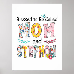 Mother Mom And Stepmom Birthday Poster