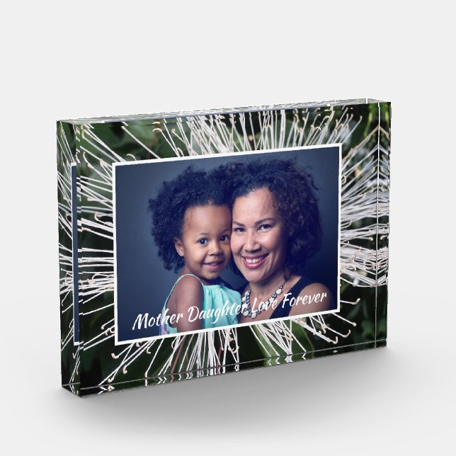 Mother Mom Daughter Family Love Personalize Photo Block (Left)