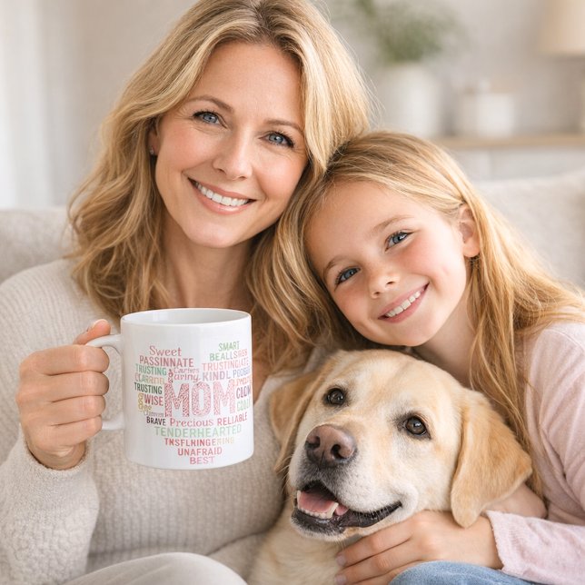 Mother mom heart word art coffee mug (Creator Uploaded)