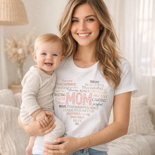 Mother mom heart word art T-Shirt