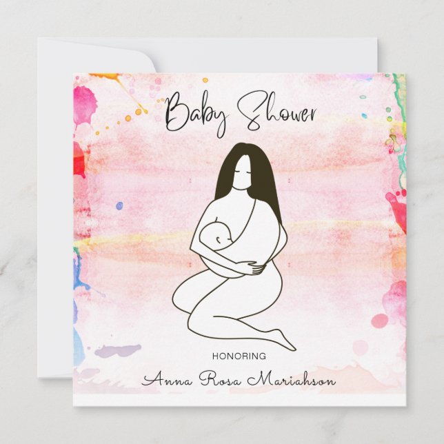 *~* Mother Mom Holding Baby Invitation (Front)