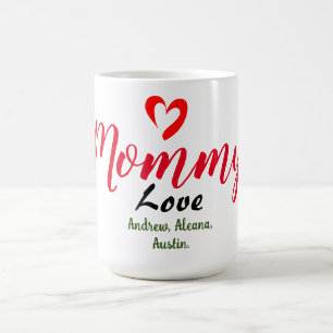 mother mommy mom kid names personalize coffee mug