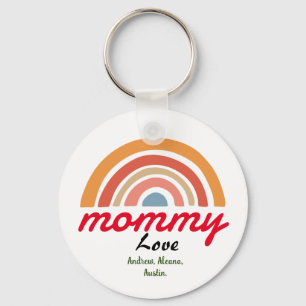 mother mommy mom kid names personalize custom  keychain