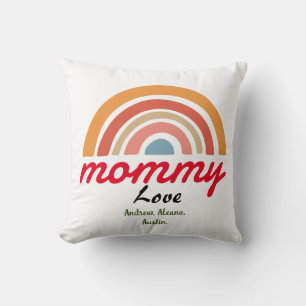 mother mommy mom kid names personalize custom  throw pillow