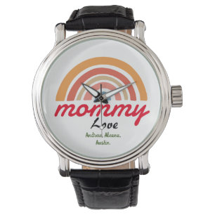 mother mommy mom kid names personalize custom  watch